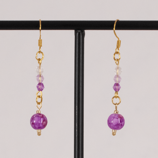Déméter - Boucles d'oreilles dorées