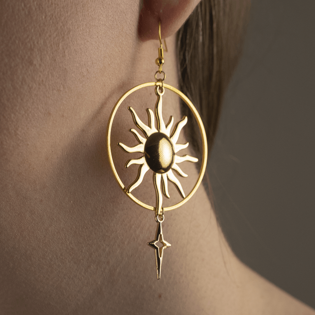 Sol - Boucles d'oreilles dorées