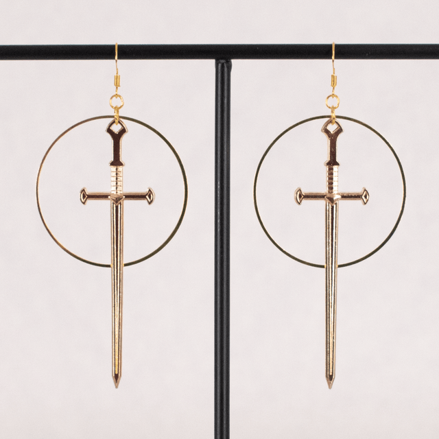 Athéna - Boucles d'oreilles dorées