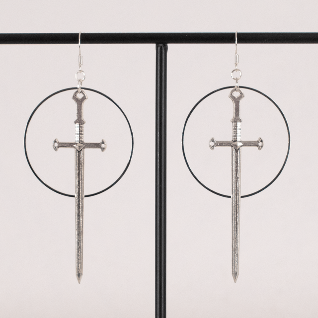 Athéna - Boucles d'oreilles argentées