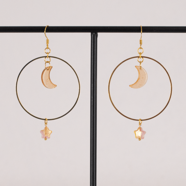 Astéria - Boucles d'oreilles dorées