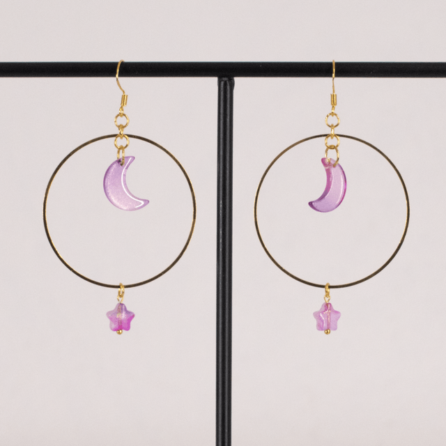 Astéria - Boucles d'oreilles dorées