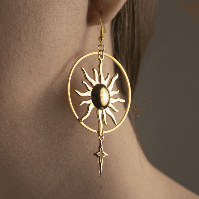 Sol - Boucles d&#039;oreilles dorées